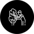Icon of a landscaper trimming a tree with shears.