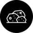 An icon of three small rocks