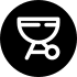 Custom BBQ build icon in black circle